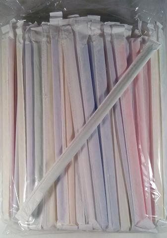 Трубочка для напитков в индивидуальной упаковке d4.8-21см  Микс\гофра (Гм инд.уп.35х200) (200 шт) Харків - зображення 1