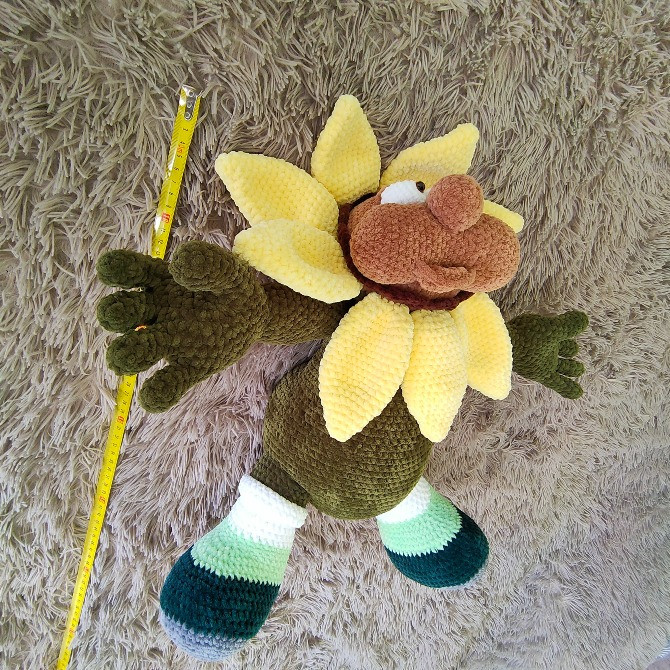Лялька соняшник м'яка іграшка в'язана квітка мультяшний ручна робота Нововолинськ - зображення 2