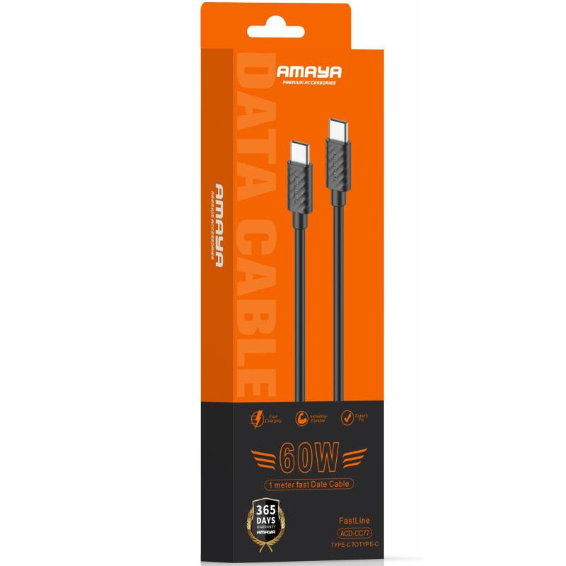 Дата кабель Amaya 77CC Type-C to Type-C 60W (1m) Херсон - зображення 2