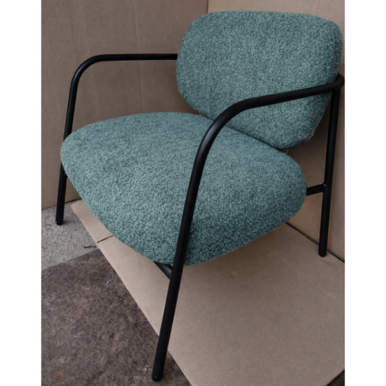 Сучасне крісло в оббивці букле помаранчевого та зеленому кольору Ніка Дніпро