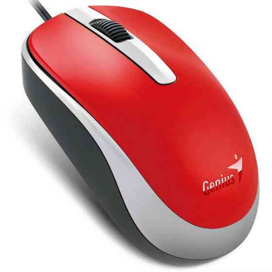 Мышь компьютерная проводная Genius DX-120 USB Red 31010105104 красная Киев