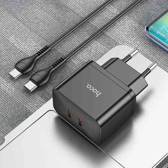СЗУ Hoco N29 PD35W (2USB-C) + кабель Type-C to Type-C Херсон