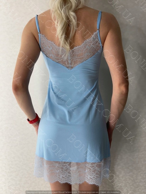 Женская голубая ночная сорочка с кружевом "Perfections" (арт. LDM 115/13/05) Кривой Рог - изображение 6