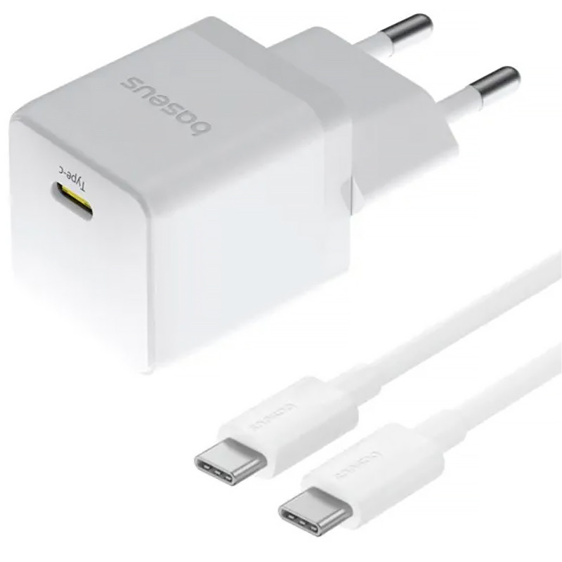 СЗУ Baseus Palm Fast Charger 20W (1USB-C) + кабель Type-C to Type-C (P10111602) Херсон - зображення 1