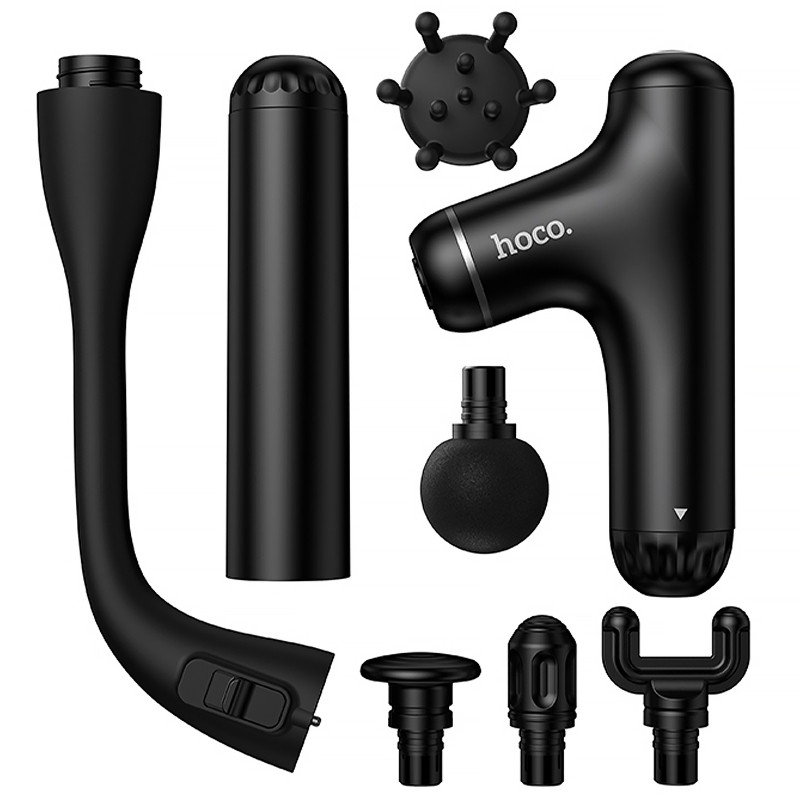 Перкуссионный массажер Hoco HP55 + 5 насадок Херсон - зображення 4