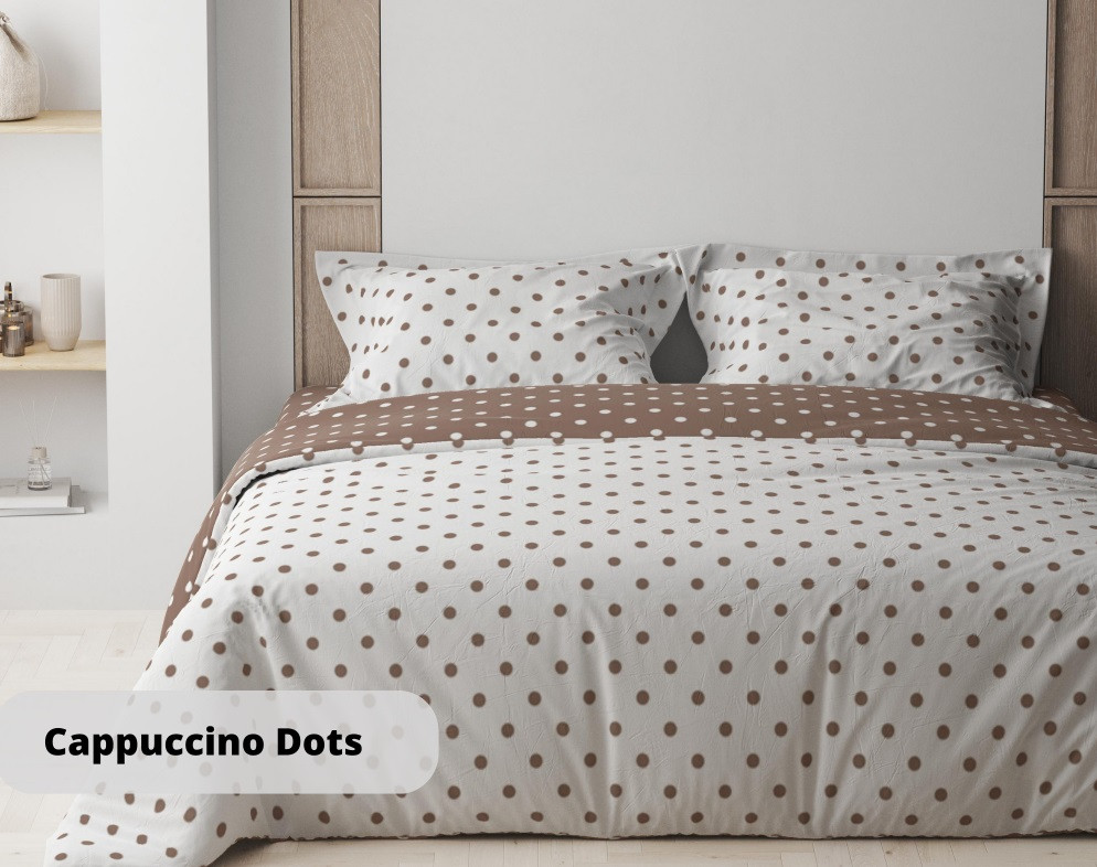 Постільна білизна сімейна ТЕП Happy Sleep Cappuccino Dots ТЕП 2-03797-25131 150х215х2 см Киев - изображение 1