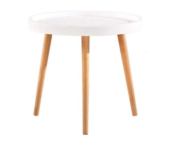 Стіл Осака журнальний круглий білий Дніпро - зображення 1