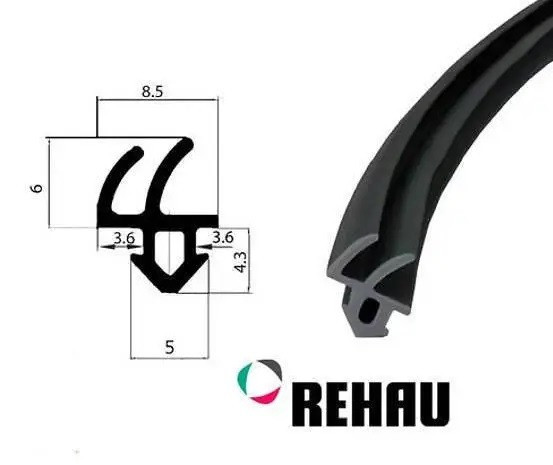 Ущільнювальна гума притвору Rehau EPDM Оригінал чорна Київ - зображення 1