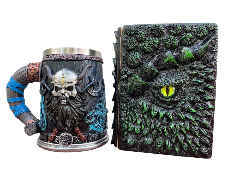 Подарочный набор Кружка 3D Скандинавский Воин и Блокнот 3D «Око Лесного Дракона» Киев - изображение 1