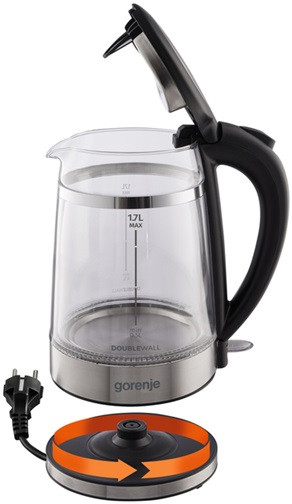 Электрочайник Gorenje K17GDW 1.7 л черный Киев - изображение 9