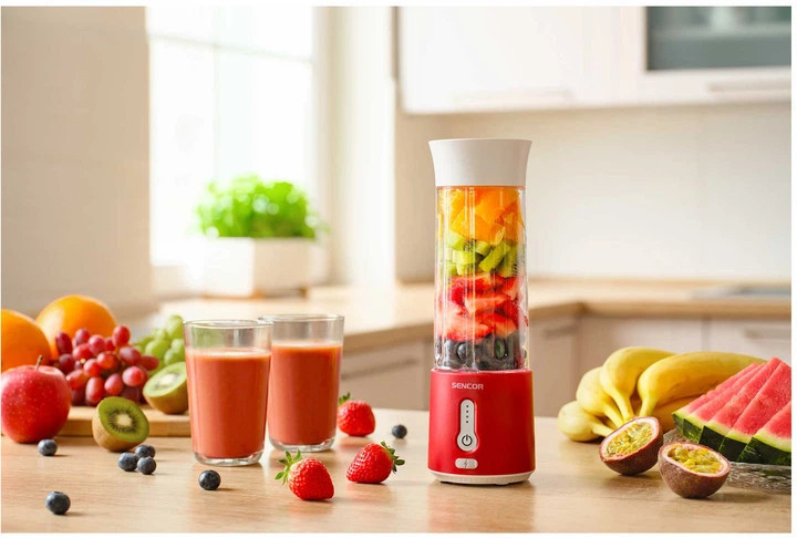 Фитнес-блендер аккумуляторный Sencor SBL134RD 150 Вт красный Киев - изображение 7