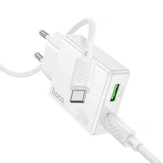 СЗУ Hoco C142A Direct PD20W+QC3.0 (1USB-A/1C) + кабель Type-C to Type-C Херсон
