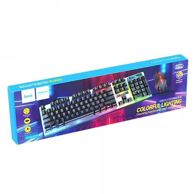 Клавиатура + мышь проводная Hoco GM18 Luminous RGB (English version) Херсон - изображение 6