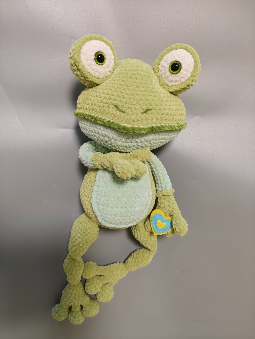 Жабка зелена велика 52 см м'яка в'язана іграшка сувенір ручна робота hand made Нововолинськ - зображення 1