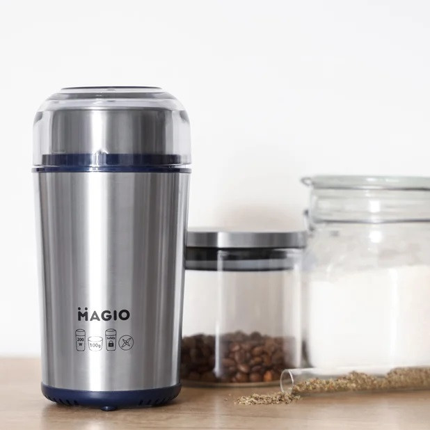 Кофемолка Мagio MG-194 100 г серебристая Київ - зображення 2
