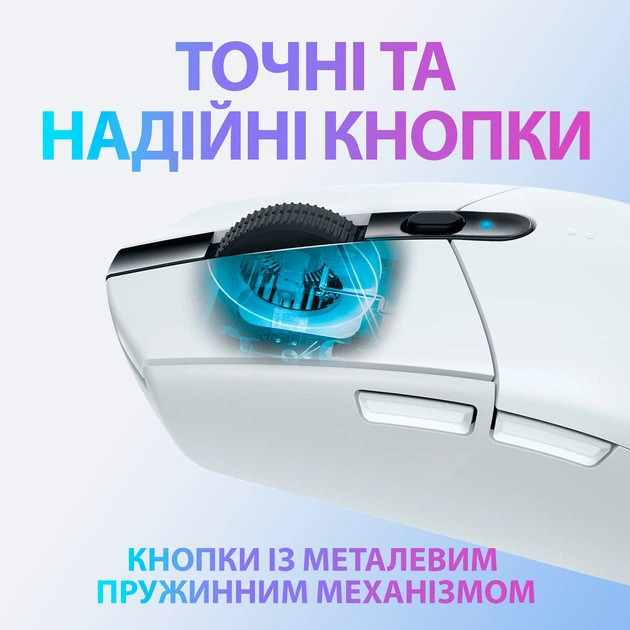 Мышь компьютерная безпроводная Logitech G305 Lightspeed White L910-005291 белая Київ - зображення 7