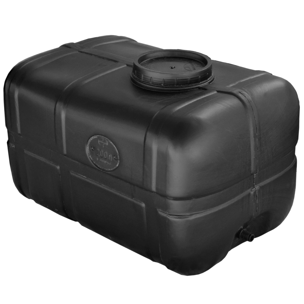 Бочка 200 л непищевая прямоугольная черная Київ - зображення 1