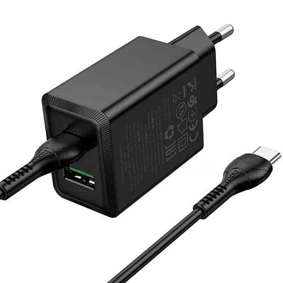 СЗУ Hoco N71 Nuevo PD30W+QC3.0 (1USB-A/1C)  + кабель Type-C to Type-C Херсон