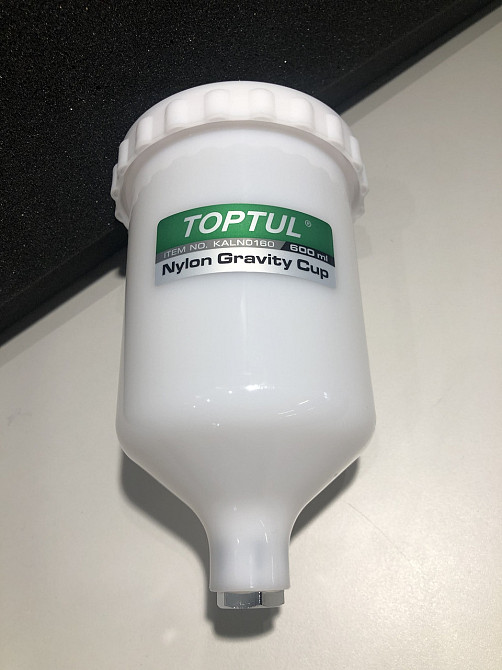 Бачок для краскопульта пластиковый 600 мл (внутренняя резьба M16*1.5) TOPTUL KALN0160 Харків - зображення 5