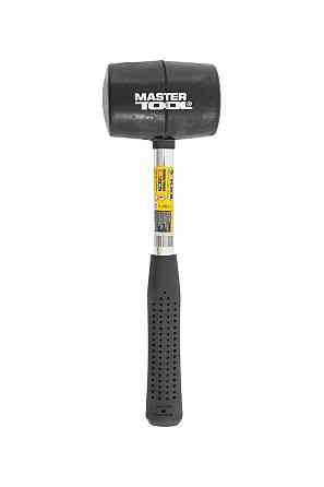 Киянка резиновая MASTERTOOL 60 мм 450 г металлическая рукоятка черная 02-1302 Харків