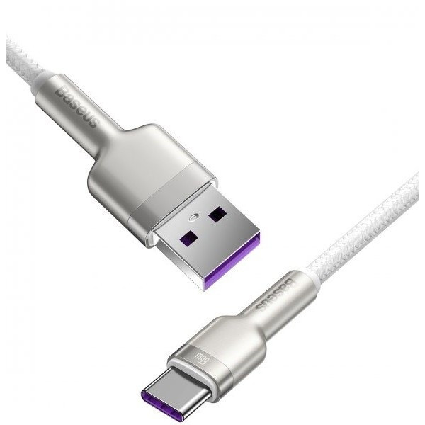 Кабель Baseus Cafule USB to Type-C 66W 1m White (CAKF000102) (Код товару:25139) Харьков - изображение 2