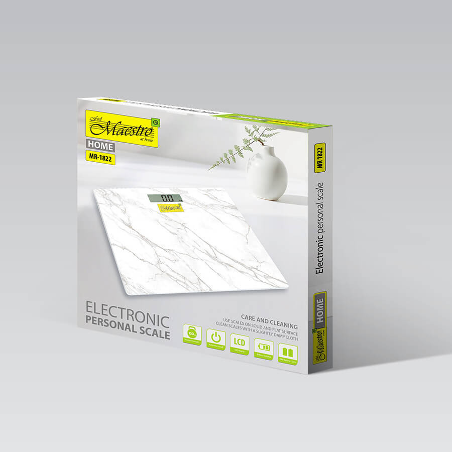 Весы напольные Maestro MR-1822-NEW 150 кг белые Київ - зображення 3