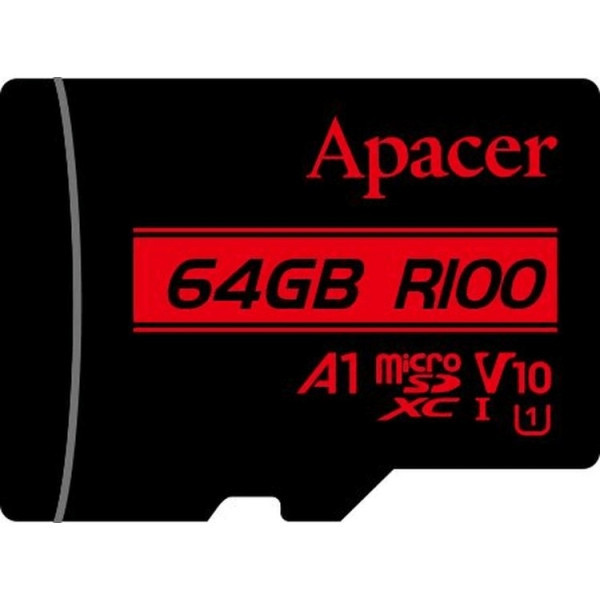Карта пам'яті Apacer microSDHC 64GB UHS-I Class 10 + SD-adapter (AP64GMCSX10UB-R) (Код товару:38071) Харьков - изображение 2