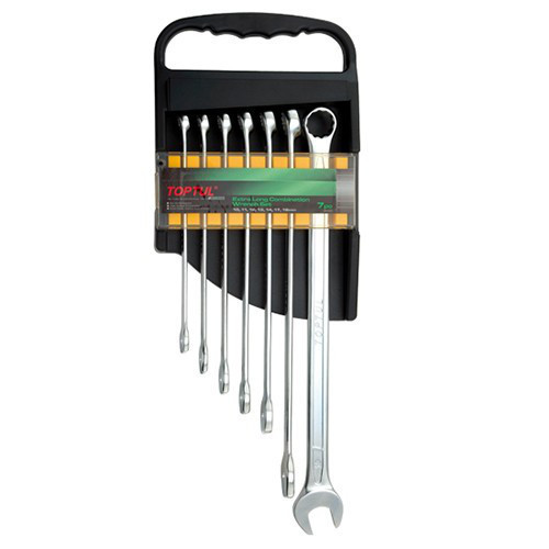 Набор ключей комбинированных супердлинных TOPTUL 7 шт. 10-19 мм GAAM0706 Харків - зображення 1
