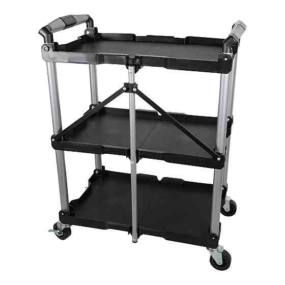 Тележка инструментальная складная 3 открытые пластиковые полки (SF6007) G.I.KRAFT GI37104 Харьков