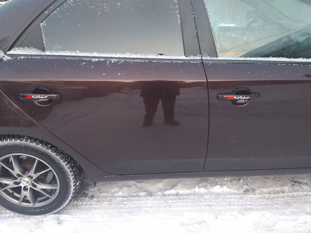 Наклейки на ручки машины TRD номер 7 Белая светоотражающая Бориспіль - зображення 6