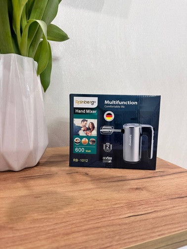 Миксер ручной Rainberg RB-1012 600 Вт серебристый Киев - изображение 4