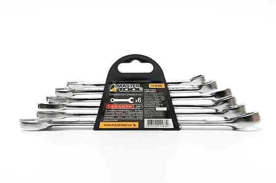 Ключи комбинированные MASTERTOOL MATT FINISH набор 6 шт (8/10/12/13/14/17 мм) CrV standard 71-9106 Харків
