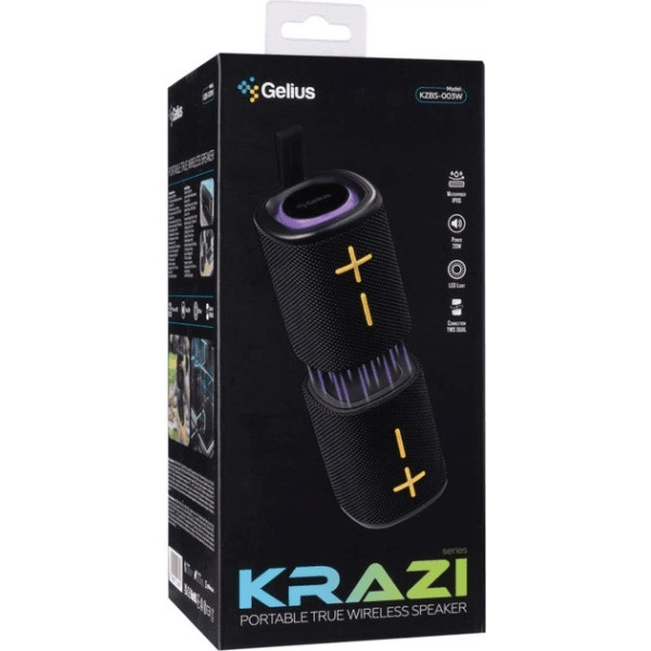 Колонка Bluetooth Gelius KRAZI series KZBS-003W Black Харків - зображення 5