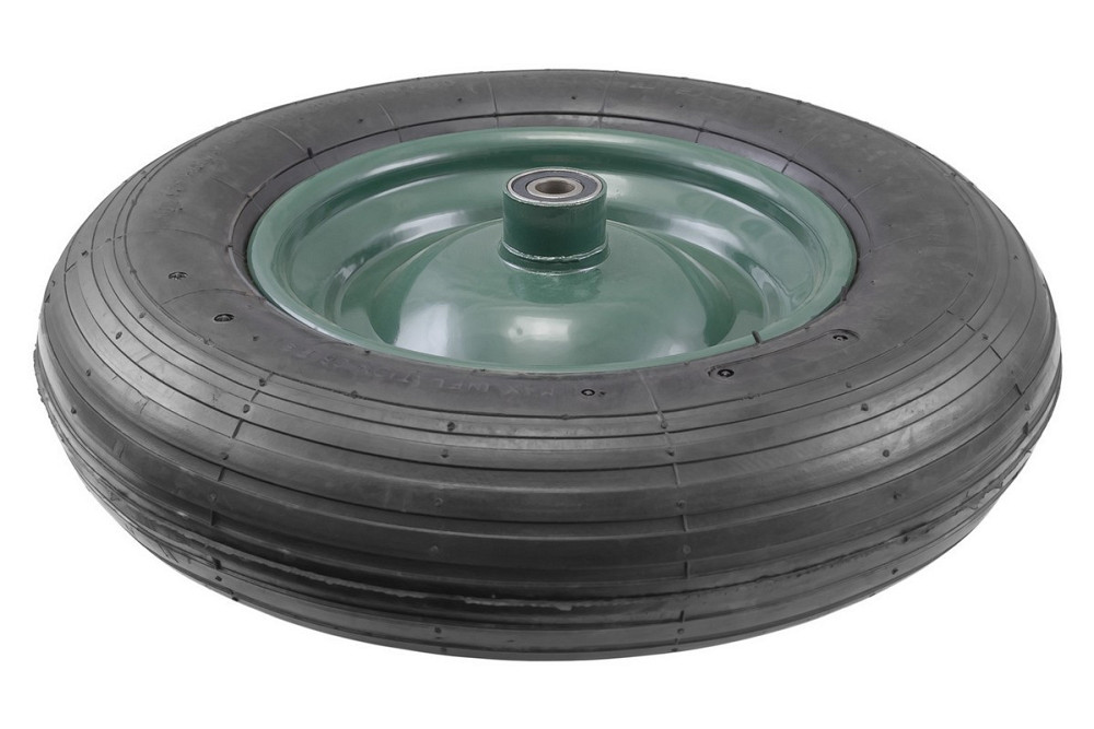 Колесо пневматическое с камерой MASTERTOOL PN 3.5х8 Ø 37 см металлический диск втулка 79-9829 Харків - зображення 2