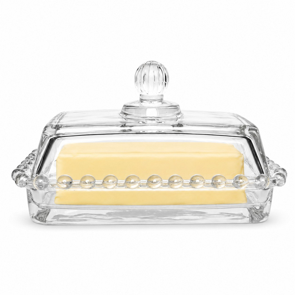 Масленка стеклянная Bauble SNT 13х7,5х7,5см прозрачная 706-1 Одесса - изображение 1
