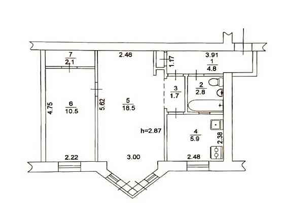 продажа 2-к квартира Киев, Шевченковский, 59000 $ Київ