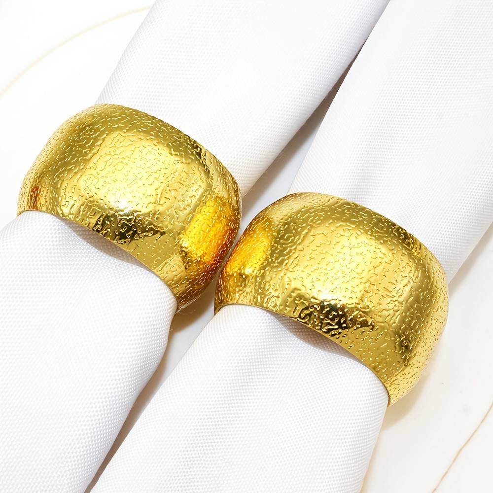 Набор колец для салфеток Leeseph Gold 6 шт Mv077 Одеса - зображення 4