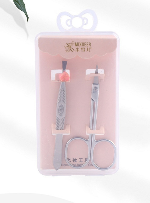 Набор косметический пинцет и ножницы маникюрные 11350 2 предмета Київ - зображення 3