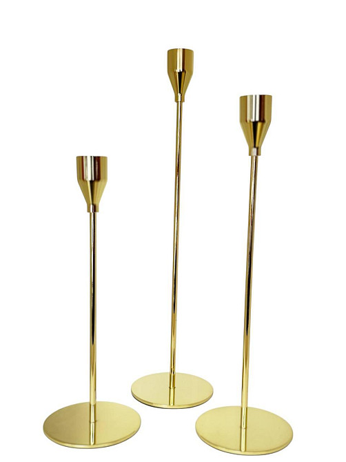 Набор подсвечников Leeseph PR 3шт золото MV035 Одесса - изображение 5