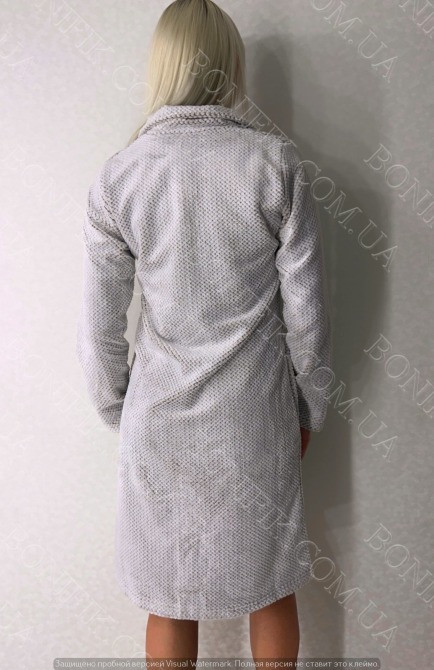 Женский домашний халат на молнии из мягкого велcофта "Assorty" (90203) (арт. 1634) Кривий Ріг - зображення 2