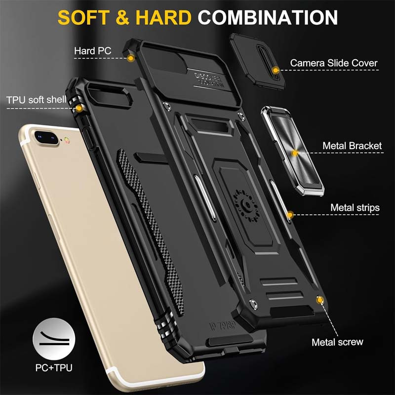 Ударопрочный чехол Camshield Army Ring для Apple iPhone 7 plus / 8 plus (5.5") Херсон - зображення 6