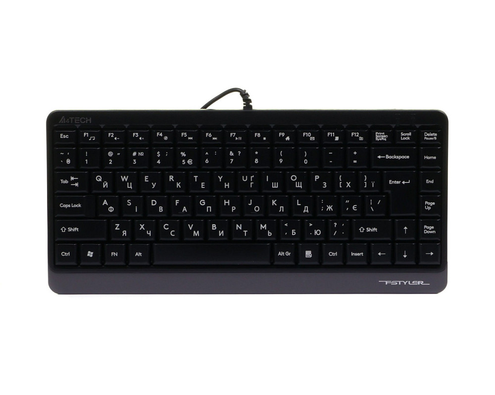 Клавиатура компьютерная проводная A4Tech Fstyler Compact Size FK11 USB (Grey) серая Київ - зображення 1