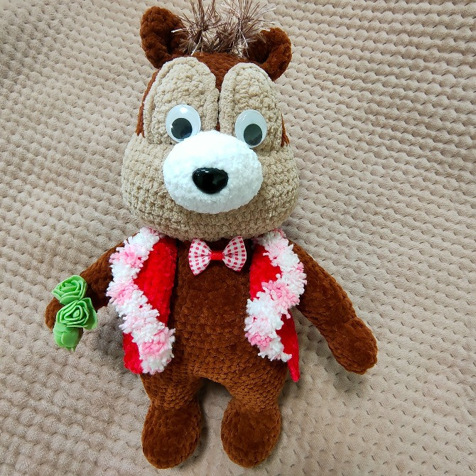 Іграшка м'яка Дейл бурундук рятівник в'язана мультяшний персонаж ручна робота Нововолынск - изображение 1