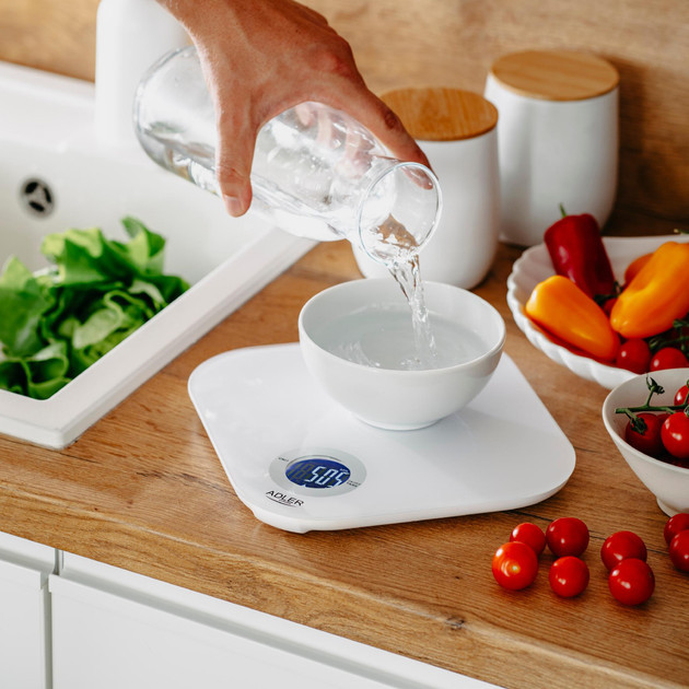Весы кухонные Adler AD 3180 LCD 10 кг белые Київ - зображення 2