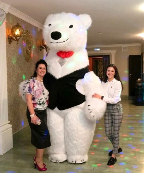 Белый мишка Знаменка,Александрия.Заказать аниматора медведь ростовая кукла. Знам'янка - зображення 7