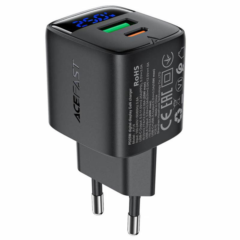 СЗУ Acefast A114 PD25W GaN (1USB-A/1C) Херсон - зображення 4