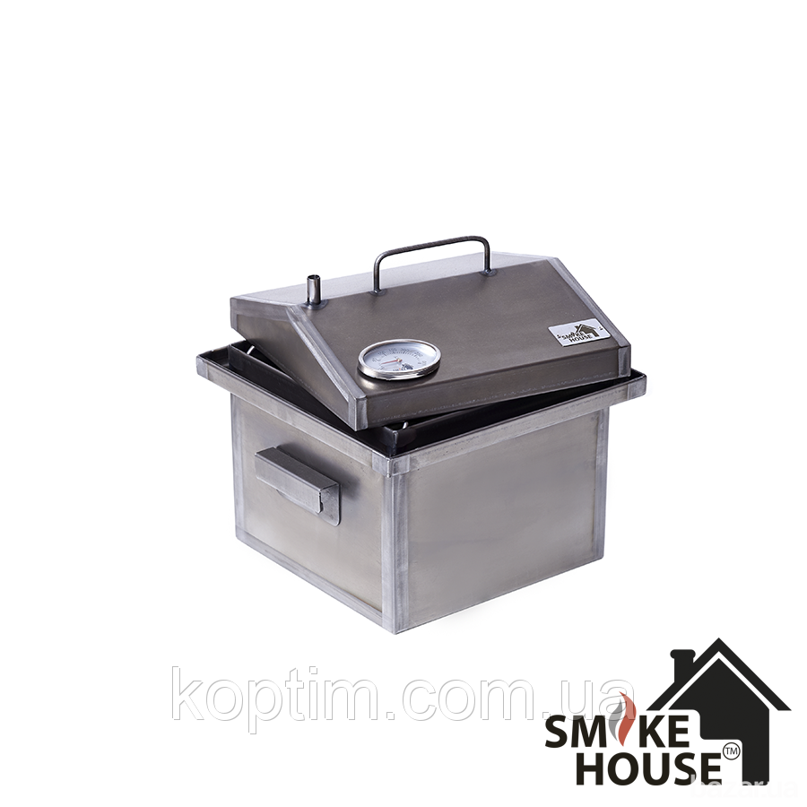 Универсальная домашняя коптильня SmokeHouse S Original с термометром Харків - зображення 10