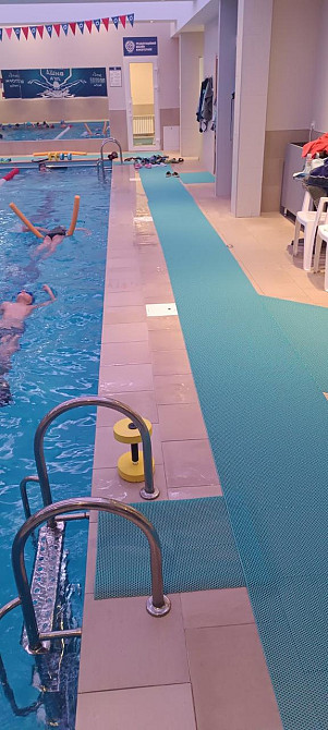 Противоскользящее покрытие-дорожка Сота для бассейна синего цвета, ПВХ Турция Київ - зображення 4