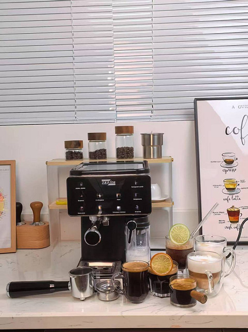 Кофемашина 3в1 с капучинатором Zepline ZP-6806 3000 Вт черная Київ - зображення 8