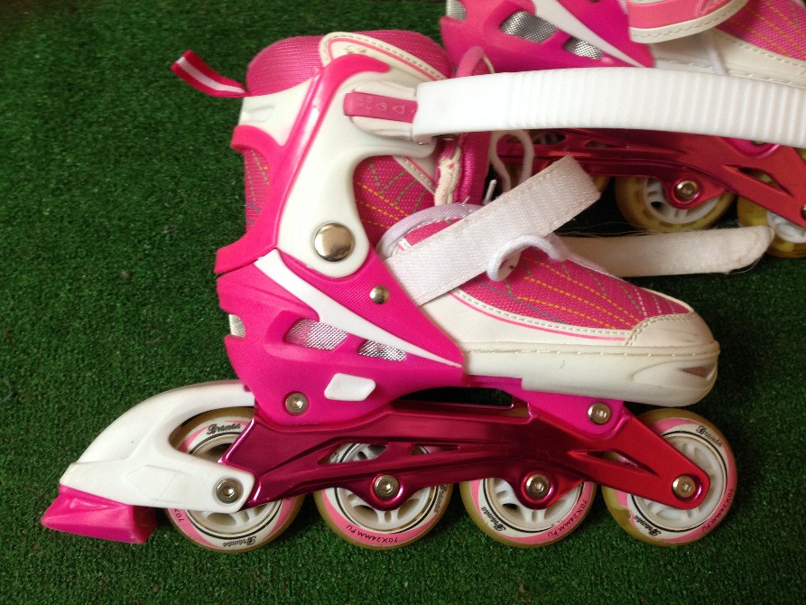 Дитячі ролики ковзани Роликовые коньки Caroman 35-38р M (20-22,5см) рожеві Київ - зображення 7